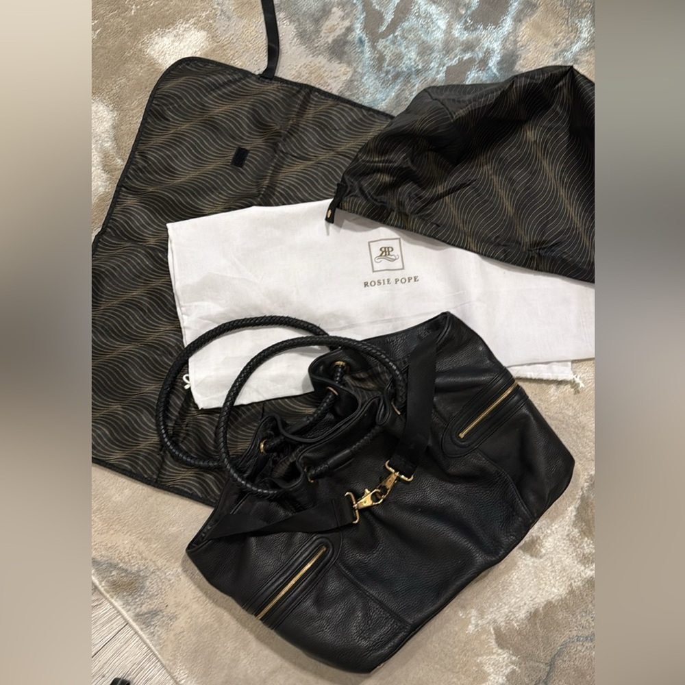 Rosie Pope Leather Diaper / Weekender Bag